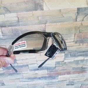 Z87 Padded Motorcycle Glasses Social Distance Clear Mirror Polycarbonate lenses
